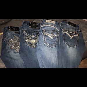 Miss me jeans, all size 27, boot cut, $40 a pair